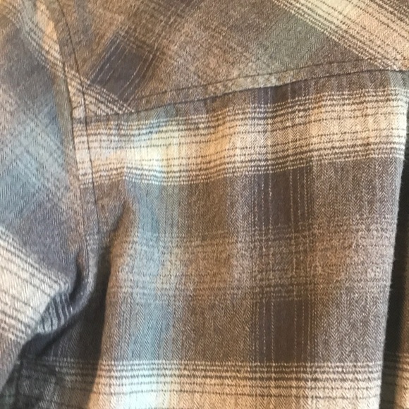 PrAna womens S flannel Shacket lined shirt gray blue - Picture 6 of 10